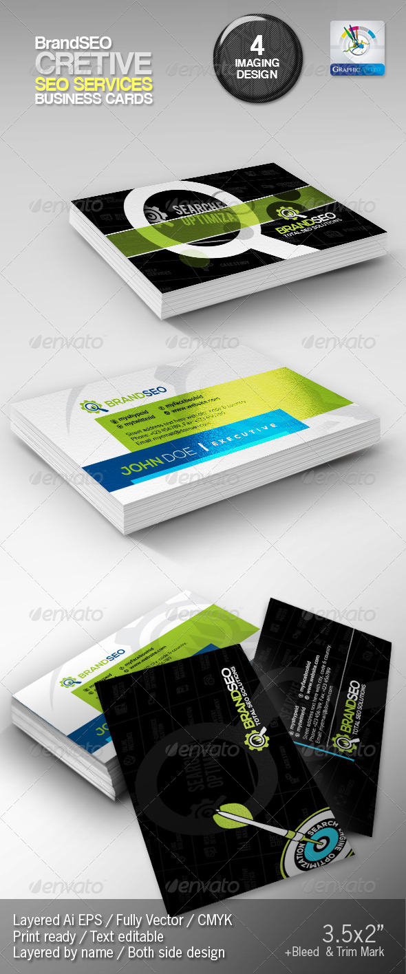BrandSEO Creative Business Cards - Corporate Business Cards