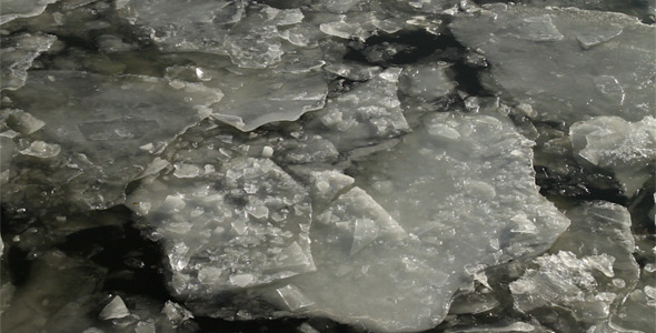 Ice Drift on River Ice Drift on River