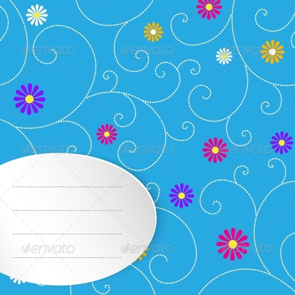 Abstract Blue Floral Background Abstract Blue Floral Background