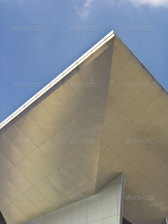 Composited cladding roof in modern architecture