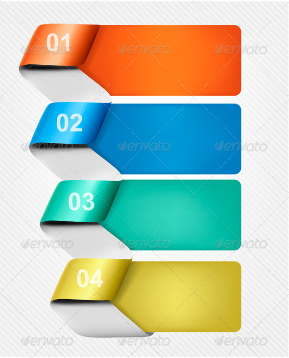 Info Graphic Banner Set with Numbers Info Graphic Banner Set with Numbers