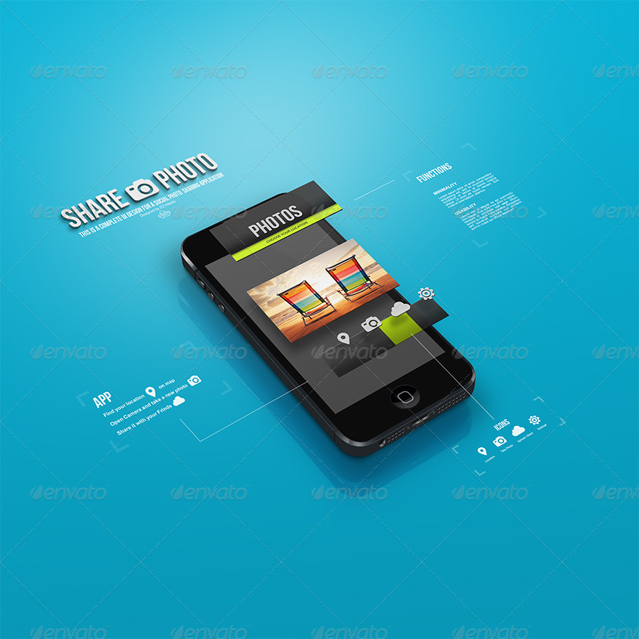 Download 3D UI/Screen Phone Mockup by iZZYMedia | GraphicRiver