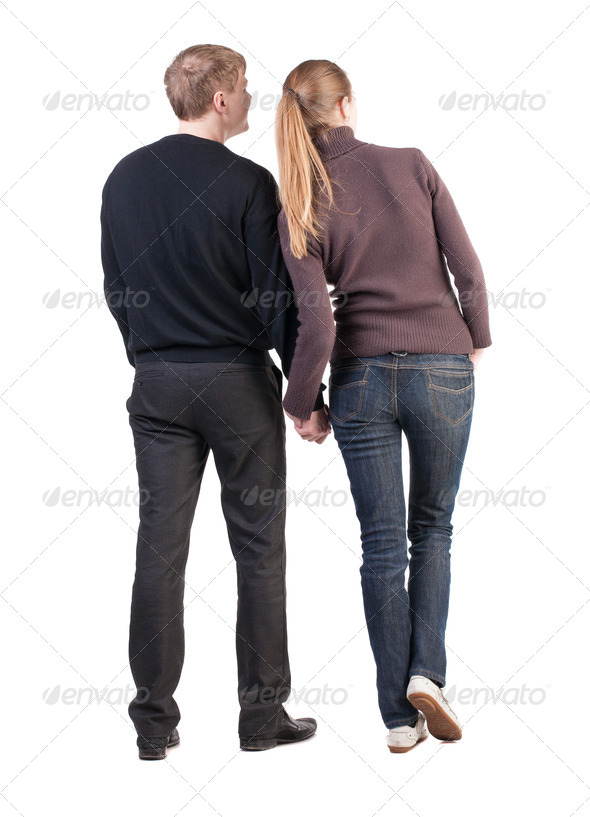 Back view of young couple - Stock Photo - Images