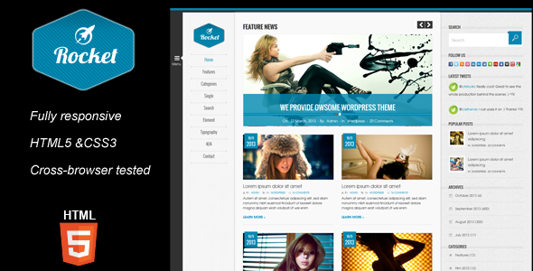 Rocket Magazine HTML5 Template