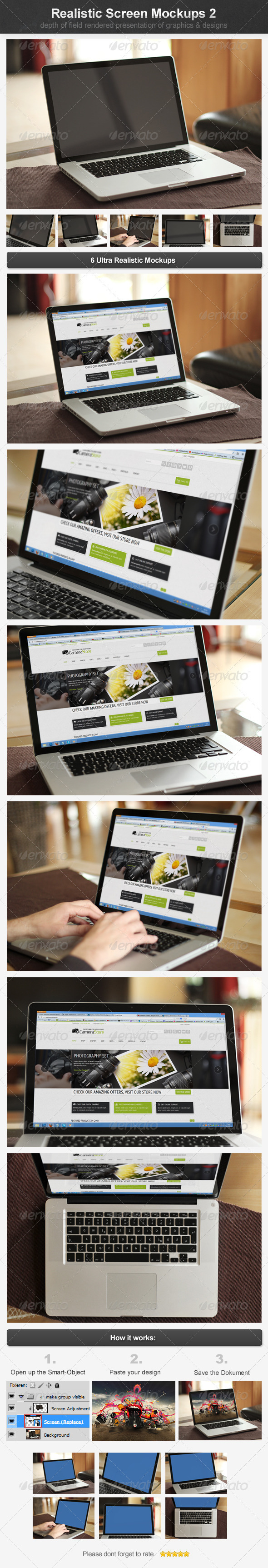 Realistic Screen Mockups 2 Realistic Screen Mockups 2