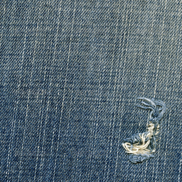 Denim Fabric Texture - Ripped Worn Out Blue