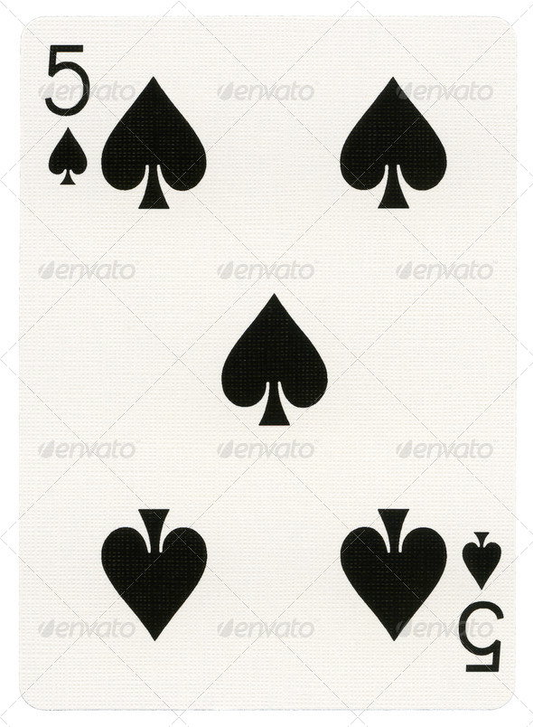 Playing Card - Five of Spades
