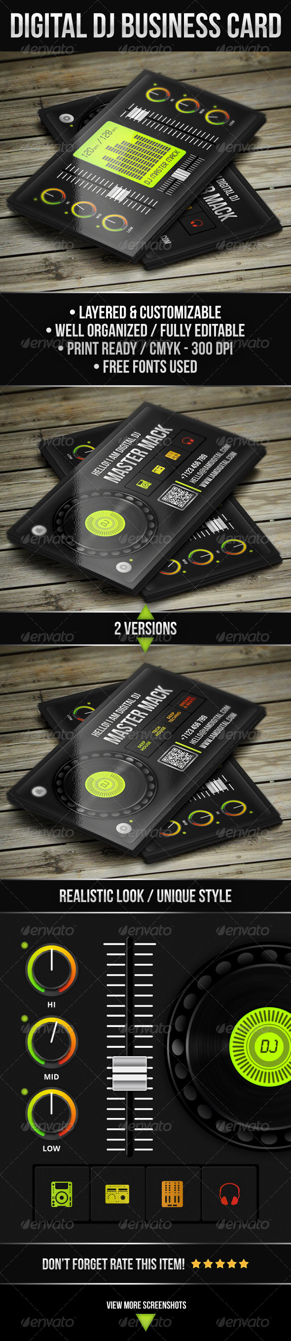 Digital DJ Business Card Digital DJ Business Card
