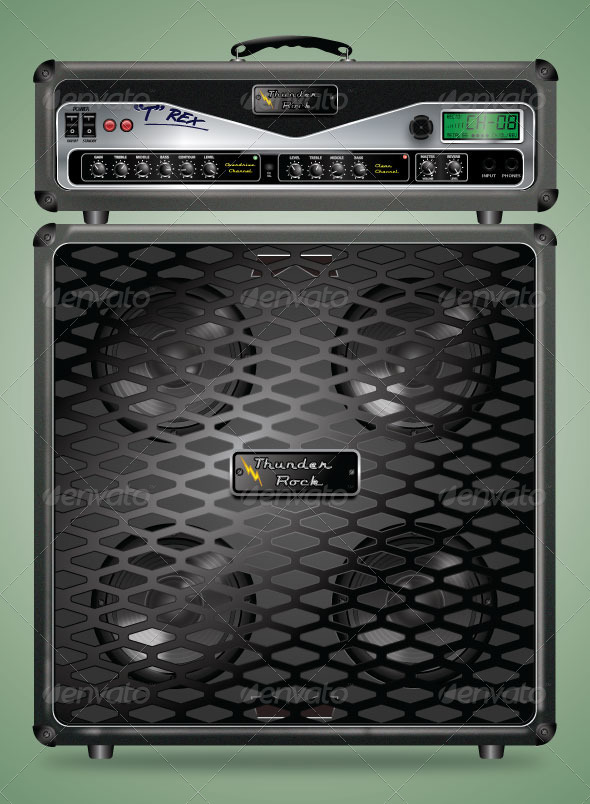 Highly Detailed Guitar Amplifier Highly Detailed Guitar Amplifier
