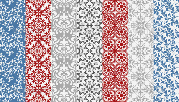 Vector Seamless Floral Patterns Vector Seamless Floral Patterns