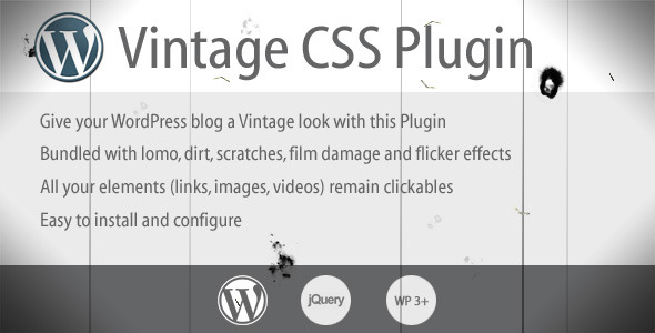Vintage CSS WordPress plugin Vintage CSS WordPress plugin