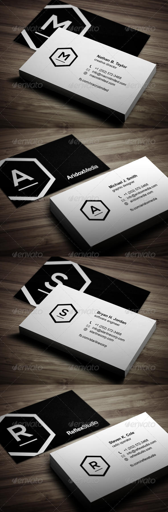 Black & White Business Card Black & White Business Card