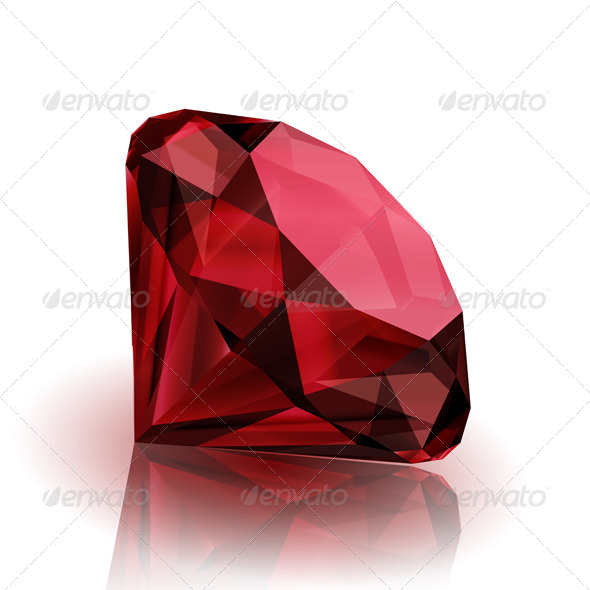Pink Ruby on White Background Pink Ruby on White Background