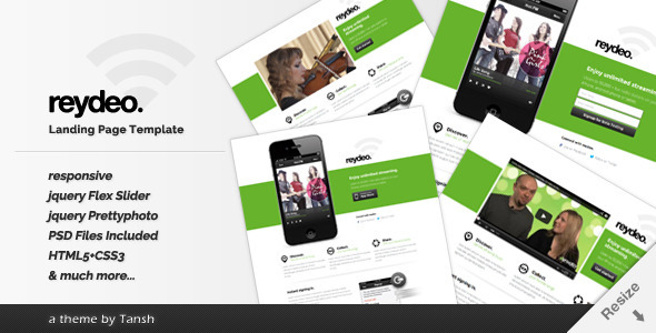Reydeo Responsive HTML Landing Page Template