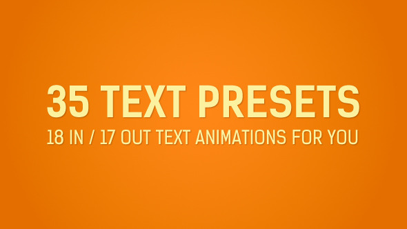 35 Text Presets