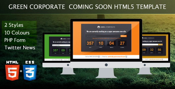 Green Corporate Under Construction Template