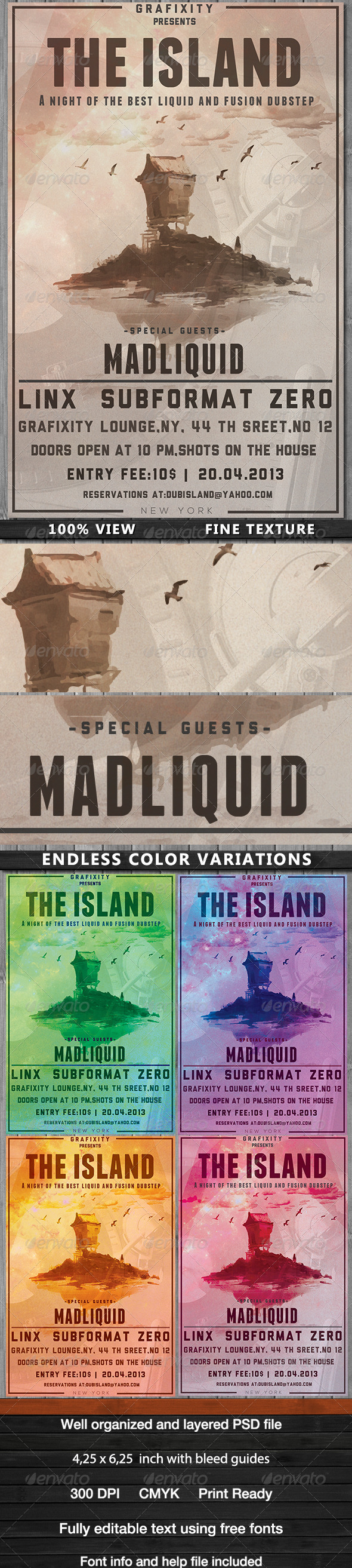 The Island Dub Chillout Poster Flyer The Island Dub Chillout Poster Flyer
