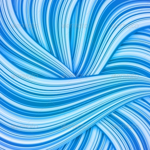 Blue Hair Waves Abstract Vector Background Blue Hair Waves Abstract Vector Background