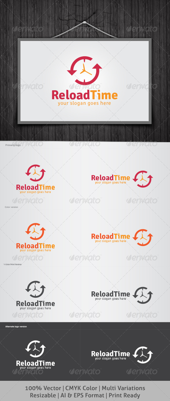 Reload Time Logo - Objects Logo Templates