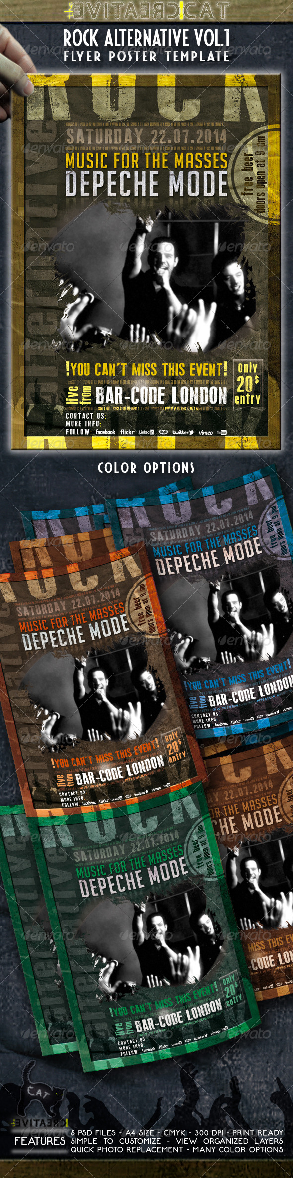 Rock Alternative Flyer / Poster - Concerts Events