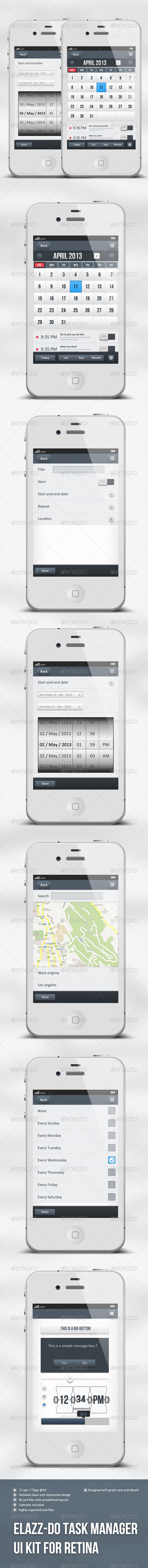 IOS Task Manager App Ui - Elazz-Do - User Interfaces Web Elements