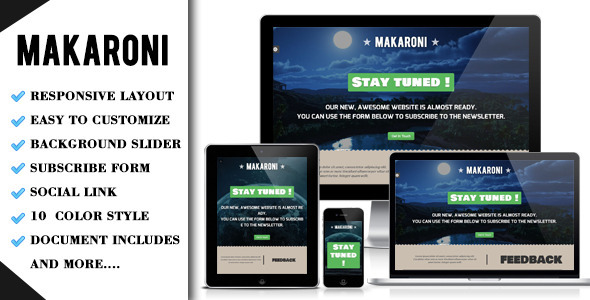 Makaroni - Responsive Underconstruction Template