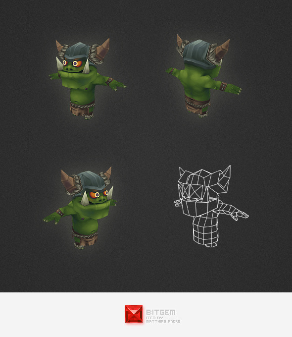 Low Poly Orc Worker - 3DOcean Item for Sale
