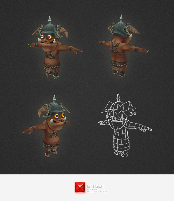 Low Poly Orc Archer - 3DOcean Item for Sale