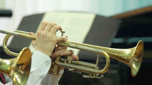 Hands Playing Wind Instrument 6 Hands Playing Wind Instrument 6