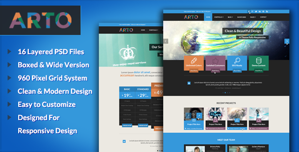 Arto - PSD Template