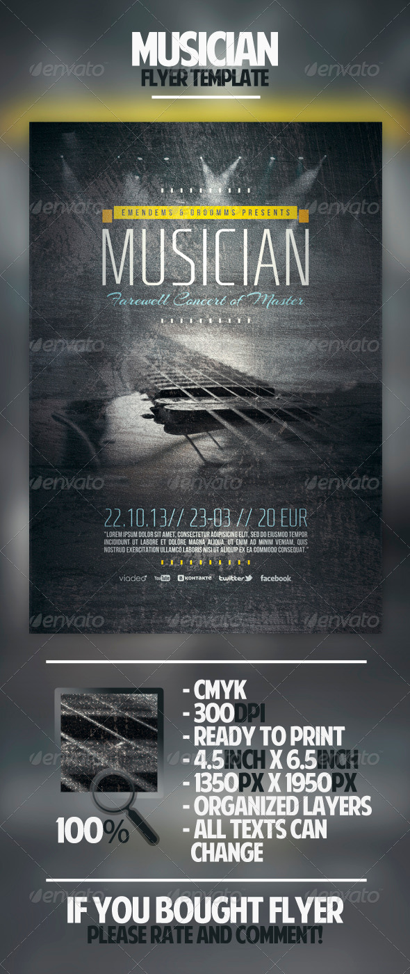 Musician Flyer Template Musician Flyer Template