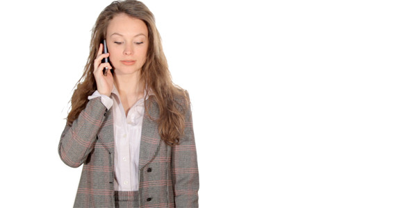 Sensual Girl Talking on a Cellphone on White Sensual Girl Talking on a Cellphone on White