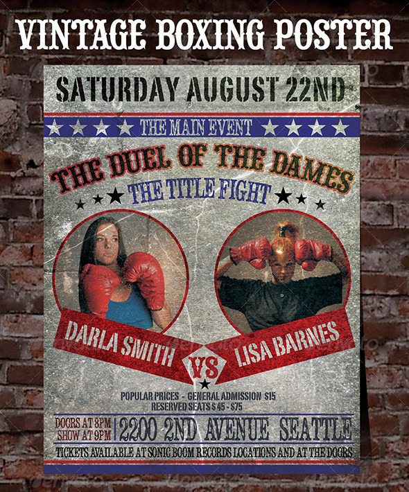 Old Boxing Poster - Sports Events