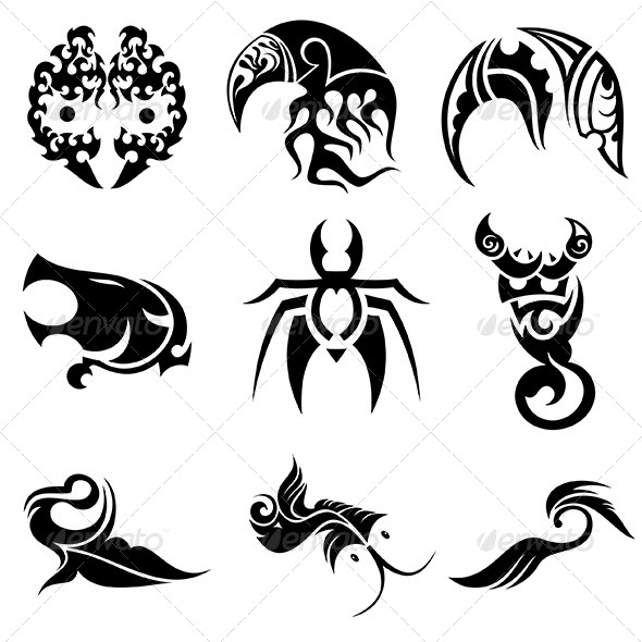 Tribal Animal Abstract Designs Vector Pack Tribal Animal Abstract Designs Vector Pack