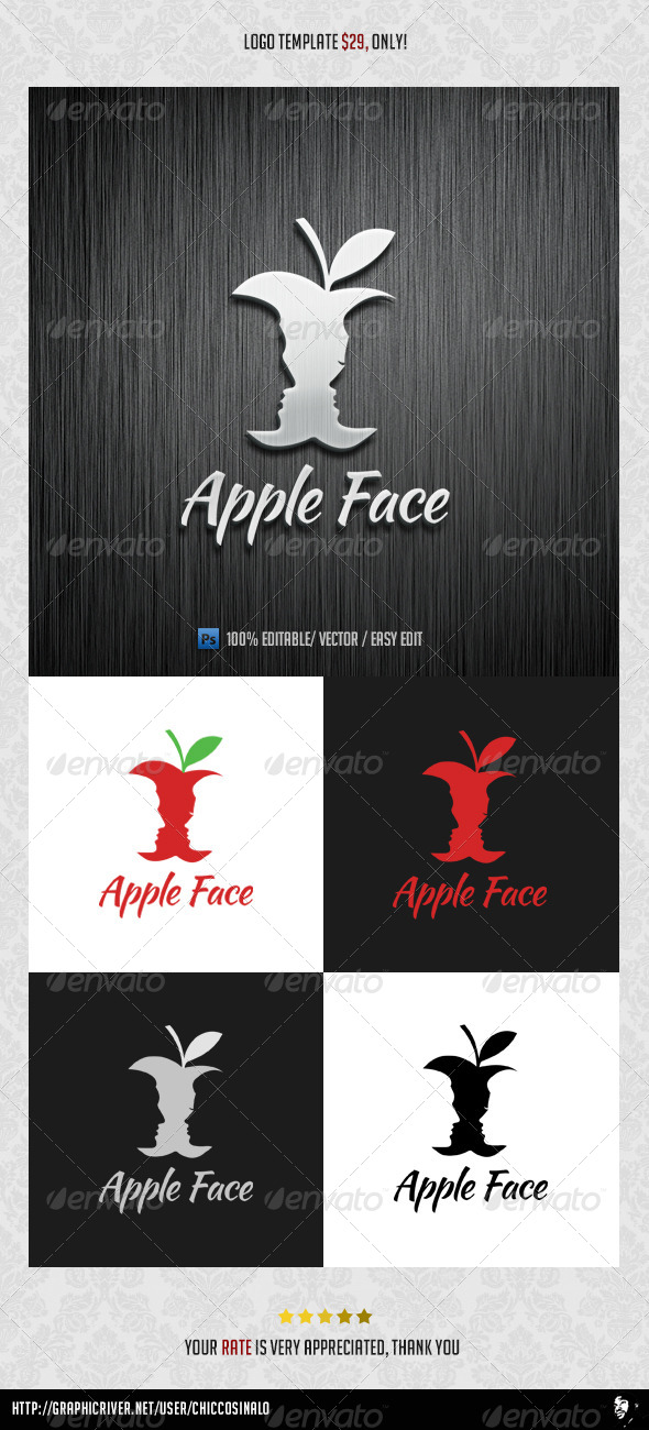 Apple Face Logo Template - Abstract Logo Templates