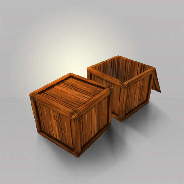 Wood Box Lowpoly Wood Box Lowpoly