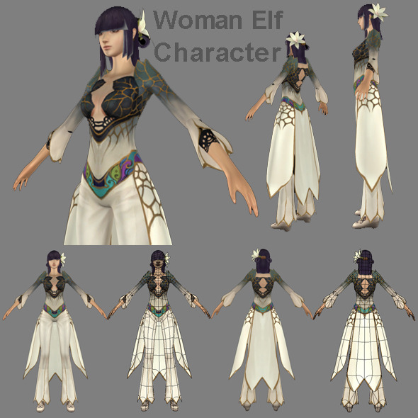 Woman Elf Character Woman Elf Character