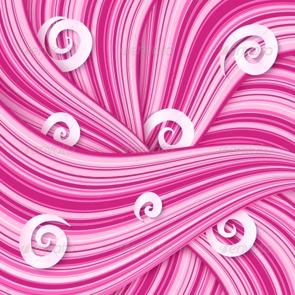 Pink Hair Waves Abstract Vector Background Pink Hair Waves Abstract Vector Background