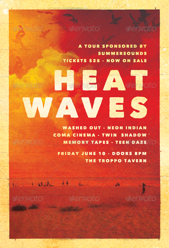 Heat Waves Summer Flyer Template Heat Waves Summer Flyer Template