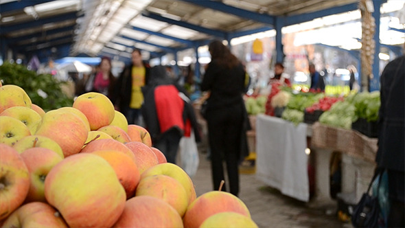 Buyers at Vegetables and Fruits Marketplace Buyers at Vegetables and Fruits Marketplace