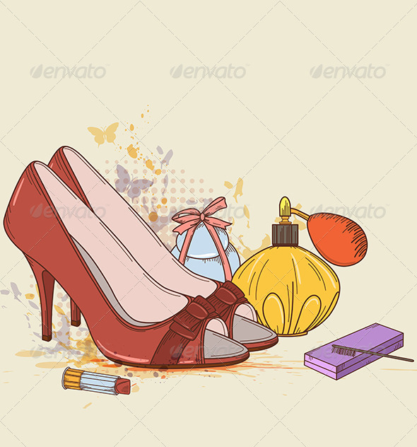 Red Shoes and Cosmetics Red Shoes and Cosmetics