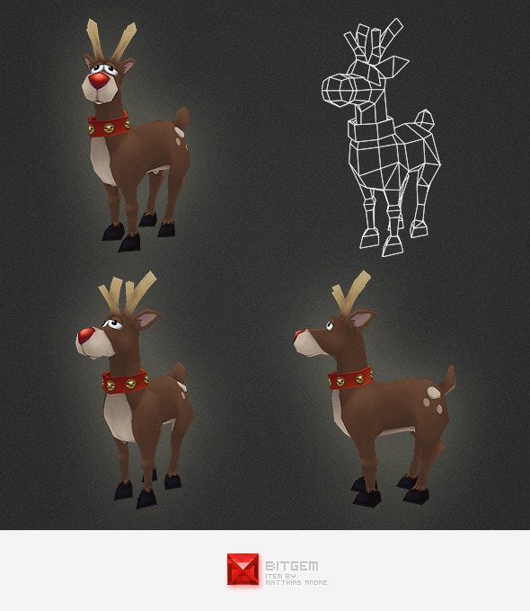 Low Poly Rudolph Low Poly Rudolph