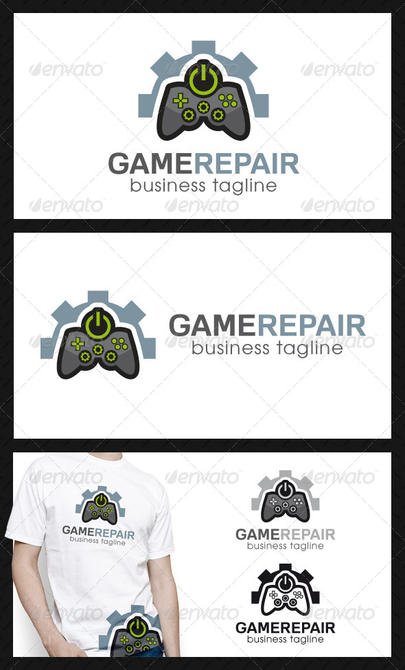 Game Repair Center Logo Template