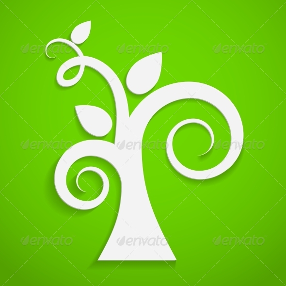 Eco Icon Paper Tree Eco Icon Paper Tree