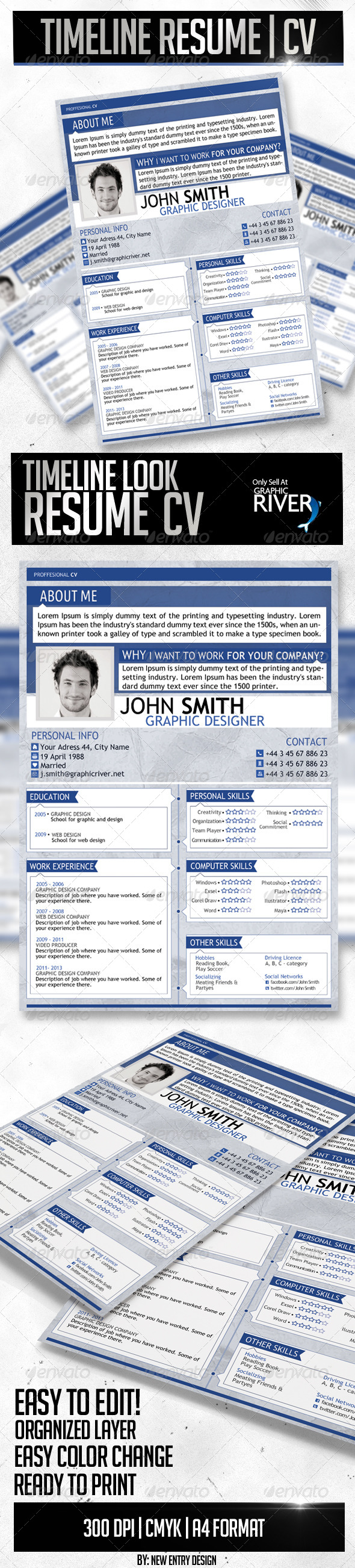 Timeline Resume Template