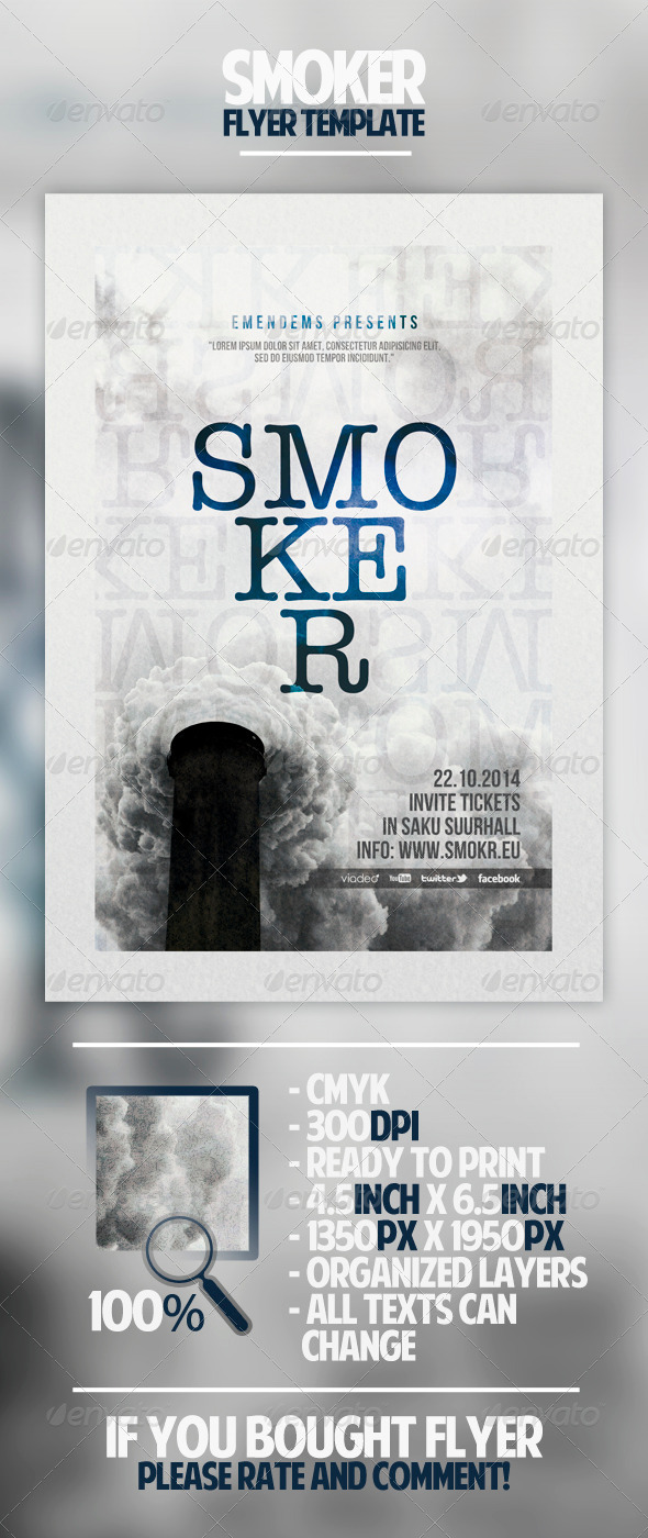 Smoker Flyer Template Smoker Flyer Template
