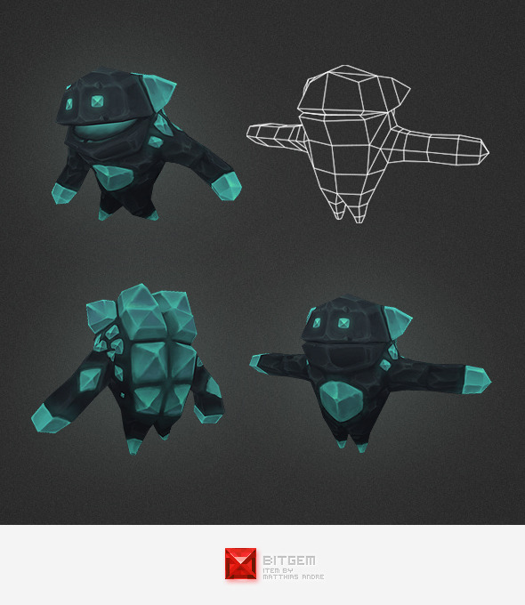 Low Poly Crystal Elemental - 3DOcean Item for Sale