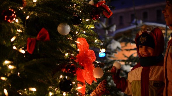 Kids Near Christmas Tree 02 Kids Near Christmas Tree 02