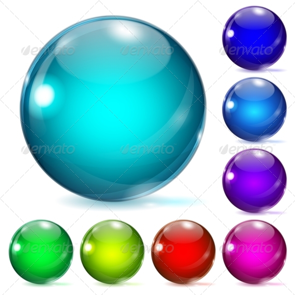 Multicolored Glass Spheres Multicolored Glass Spheres