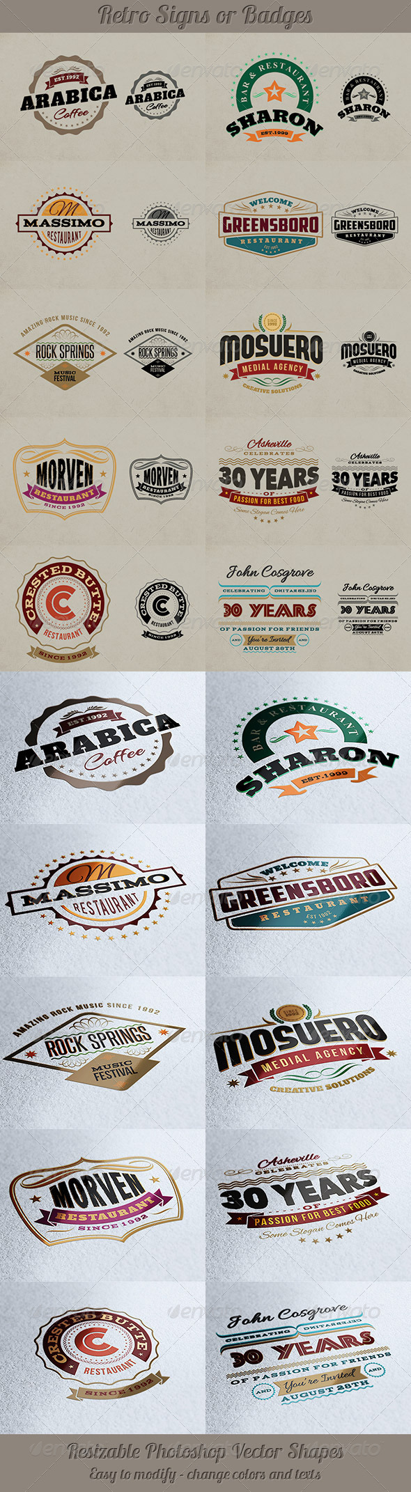 Retro Signs or Banners Retro Signs or Banners